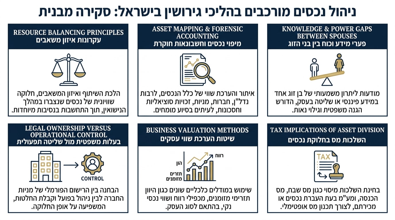 מסגרת משפטית לחלוקת נכסים בגירושין בישראל